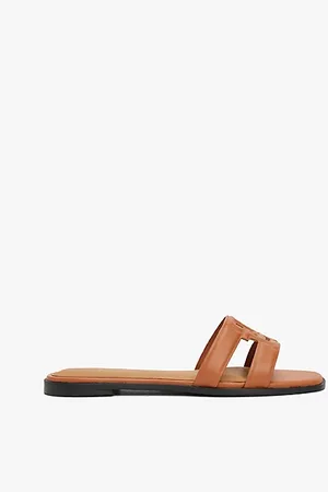 Tommy Hilfiger Mules de piel con monograma TH