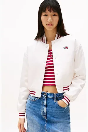 Tommy Hilfiger Cazadora bomber de satén con parche