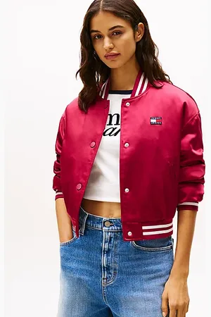 Tommy Hilfiger Cazadora bomber de satén con parche