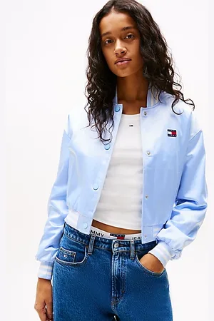 Tommy Hilfiger Cazadora bomber de satén con parche