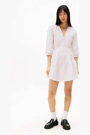 Tommy Hilfiger Vestido corto y amplio de popelín