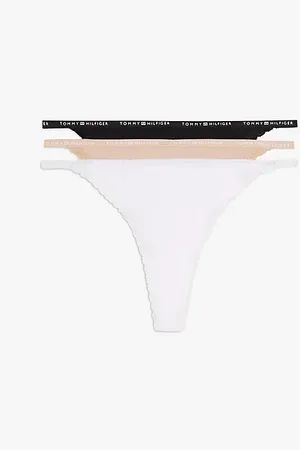 Tommy Hilfiger Pack de 3 tangas de microfibra con encaje