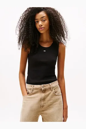 Tommy Hilfiger Camiseta de tirantes acanalada y corte slim