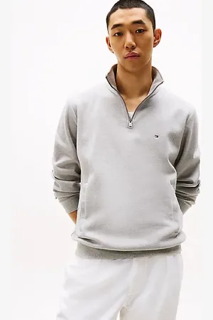 Tommy Hilfiger Sudadera con cremallera de un cuarto y logo