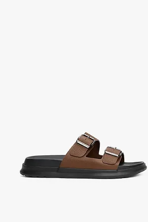 Tommy Hilfiger Sandalias de piel con correa con hebilla