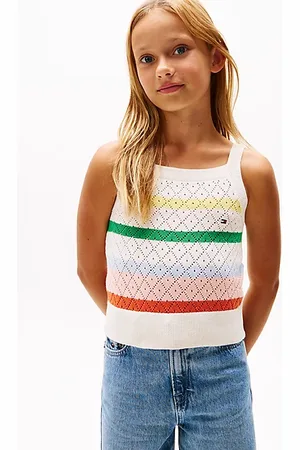 Tommy Hilfiger Camiseta de tirantes de croché a rayas