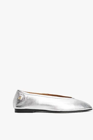 Tommy Hilfiger Bailarinas de piel metalizada