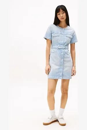 Tommy Hilfiger Vestido vaquero corto con botones