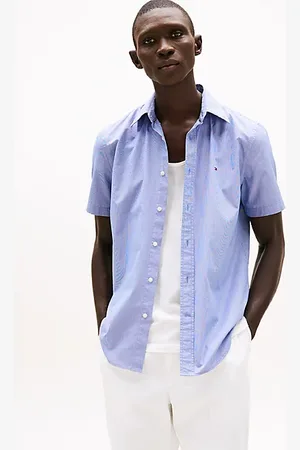 Tommy Hilfiger Camisa TH Flex de popelín con microestampado