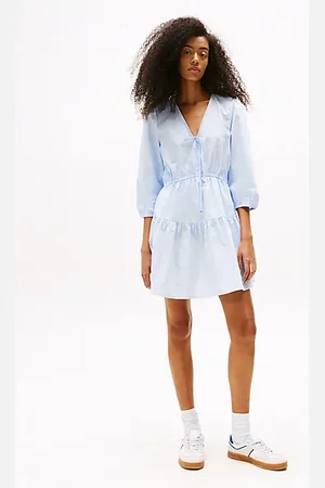 Tommy Hilfiger Vestido corto y amplio de popelín