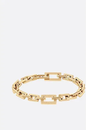 Tommy Hilfiger Pulsera de cadena infinita con monograma TH