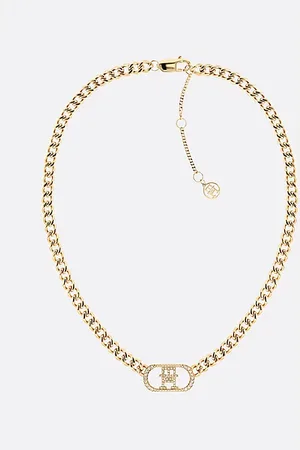 Tommy Hilfiger Collar chapado en oro con monograma TH