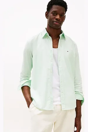 Tommy Hilfiger Camisa TH Flex de popelín con corte regular