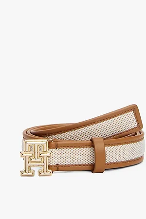 Tommy Hilfiger Cinturón de piel con monograma TH
