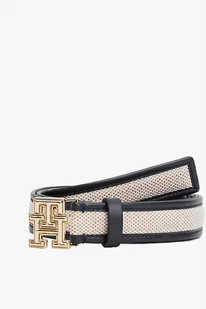 Tommy Hilfiger Cinturón de piel con monograma TH
