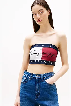 Tommy Hilfiger Sujetador estilo bandeau Heritage con logo