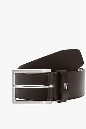 Tommy Hilfiger Cinturón de piel con logo esmaltado