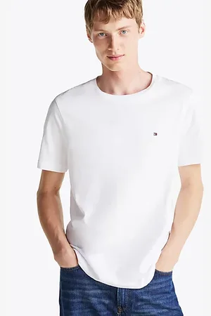 Tommy Hilfiger Camiseta de cuello redondo con logo bordado