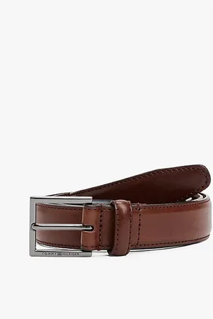 Tommy Hilfiger Cinturón de piel con hebilla cuadrada y logo