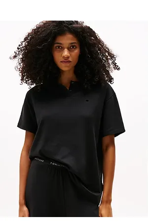 Tommy Hilfiger Camiseta de pijama amplia con cuello Henley