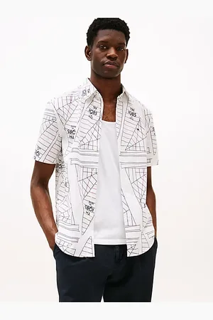 Tommy Hilfiger Camisa TH Flex de popelín estampado