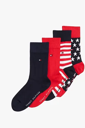 Tommy Hilfiger Pack de 4 pares de calcetines estampados