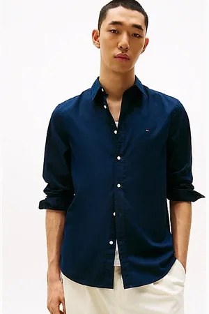 Tommy Hilfiger Camisa TH Flex de popelín con corte slim
