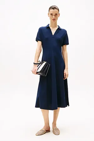 Tommy Hilfiger Vestido midi tipo polo
