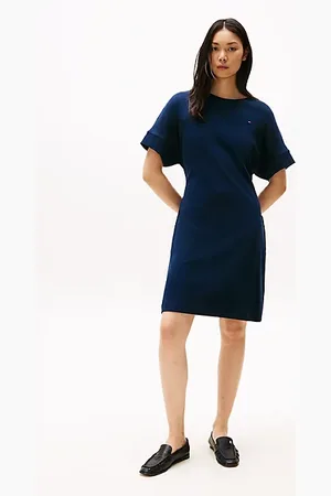 Tommy Hilfiger Vestido mini de manga corta con cinturón