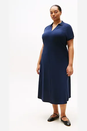 Tommy Hilfiger Vestido tipo polo Curve con corte evasé