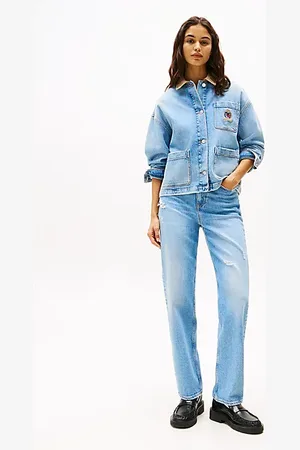 Tommy Hilfiger Vaqueros Layla ajustados y rectos de tiro alto
