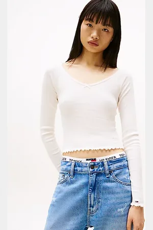 Tommy Hilfiger Camiseta de manga larga con logo bordado
