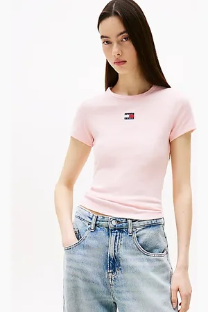 Tommy Hilfiger Camiseta slim acanalada con parche