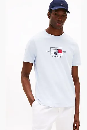 Tommy Hilfiger Camiseta de cuello redondo con logo estampado