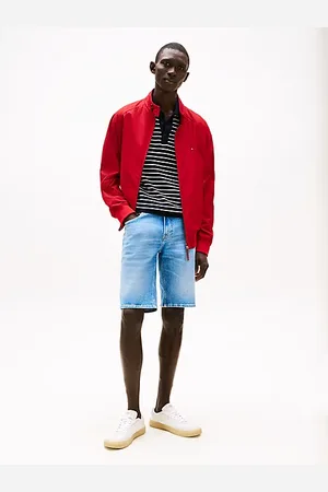 Tommy Hilfiger Pantalón corto vaquero ajustado efecto usado