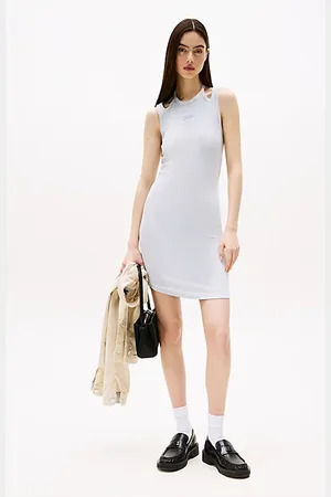 Tommy Hilfiger Vestido corto ajustado acanalado