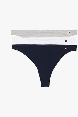 Tommy Hilfiger Pack de 3 tangas con logo y cintura irregular