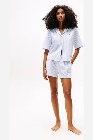 Tommy Hilfiger Pijama amplio en mezcla de lino