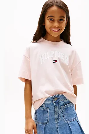 Tommy Hilfiger Camiseta jaspeada con logo universitario