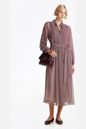 Tommy Hilfiger Vestido largo de corte evasé con pinzas