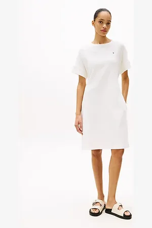 Tommy Hilfiger Vestido mini de manga corta con cinturón