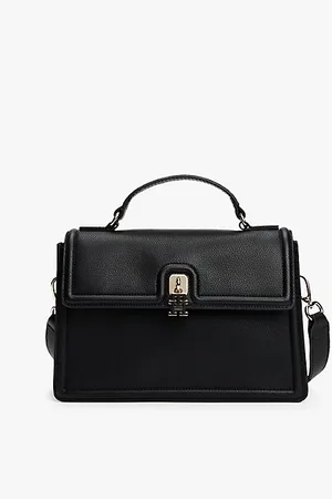 Tommy Hilfiger Bolso satchel con cierre de broche giratorio