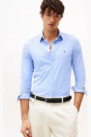 Tommy Hilfiger Camisa técnica de corte slim y cuadros Vichy