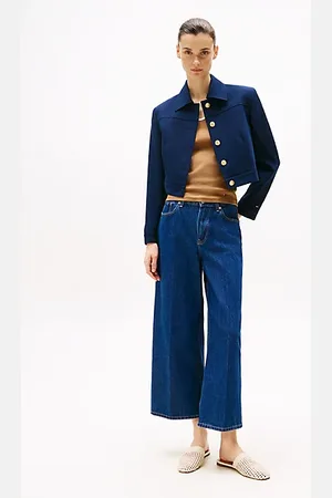 Tommy Hilfiger Vaqueros tobilleros de pernera ancha y talle alto