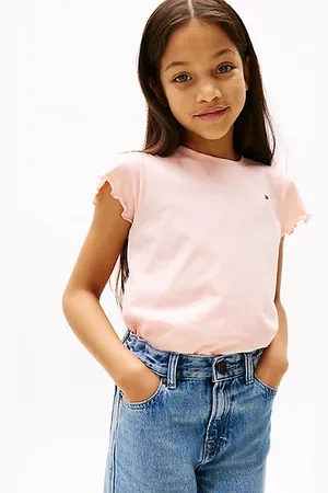 Tommy Hilfiger Camiseta slim con mangas de volantes