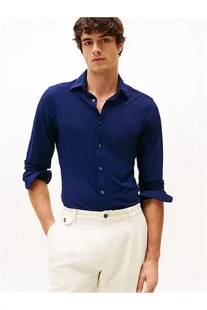Tommy Hilfiger Camisa de tejido dobby elástico