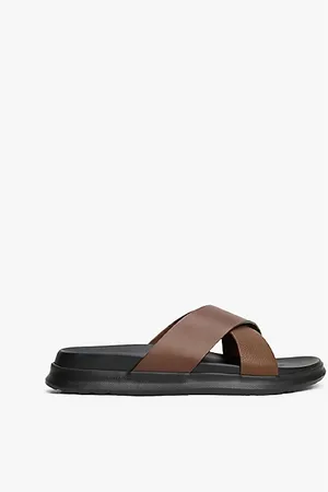 Tommy Hilfiger Sandalias de piel con tiras cruzadas