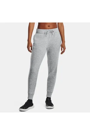 Under Armour Jogger Rival Fleece para mujer Mod Light Heather / Blanco L