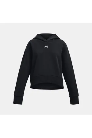 Under Armour Sudadera corta con capucha Rival Fleece para niña / Blanco YLG (149 - 160 cm)
