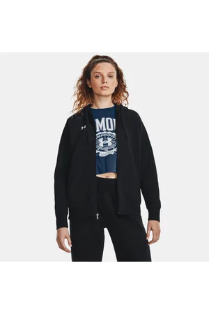 Under Armour Sudadera con capucha y cremallera completa de tejido Fleece Rival para mujer / Blanco L